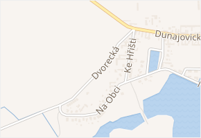 Dvorecká v obci Třeboň - mapa ulice