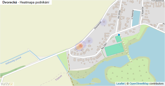 Dvorecká - mapa podnikání