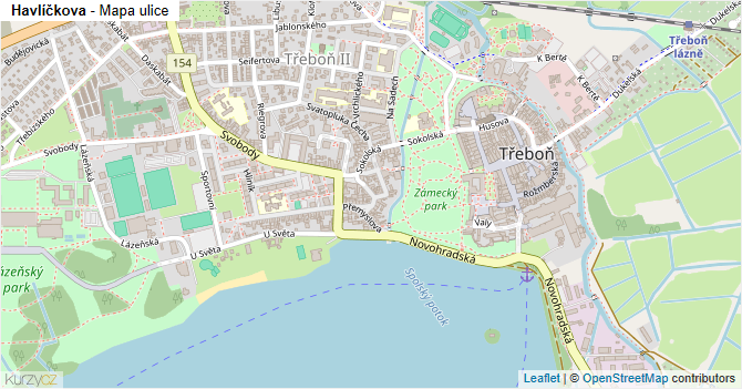 Havlíčkova - mapa ulice