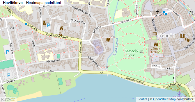 Havlíčkova - mapa podnikání
