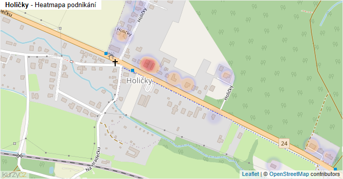 Holičky - mapa podnikání