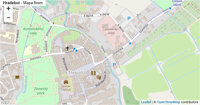 Hradební - mapa firem