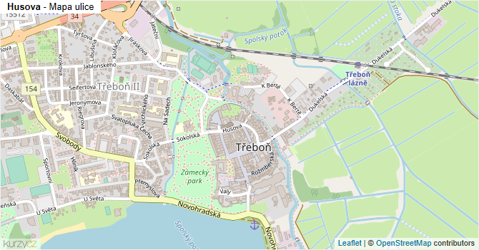 Husova - mapa ulice