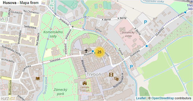 Husova - mapa firem