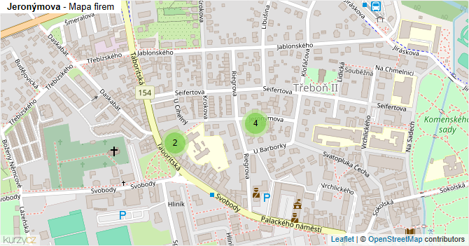 Jeronýmova - mapa firem