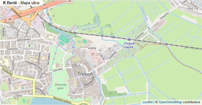 K Bertě - mapa ulice