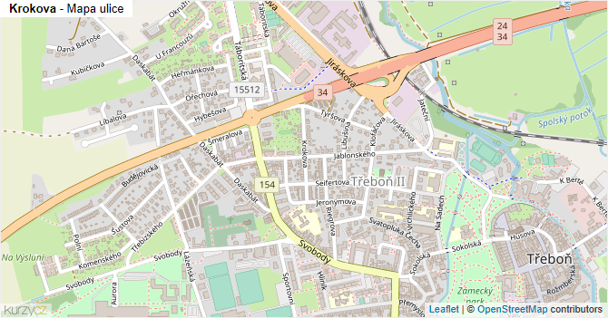 Krokova - mapa ulice