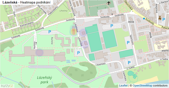 Lázeňská - mapa podnikání