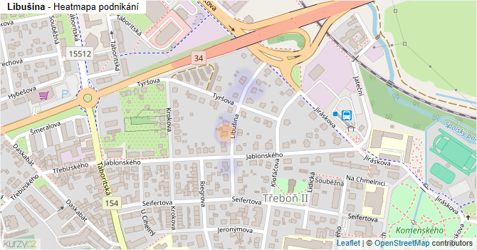 Libušina - mapa podnikání