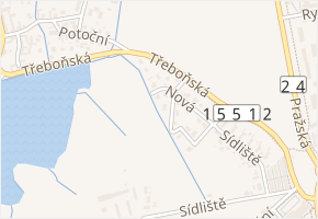 Luční v obci Třeboň - mapa ulice