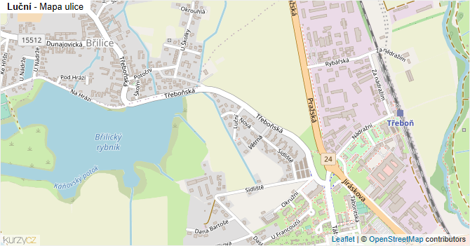 Luční - mapa ulice