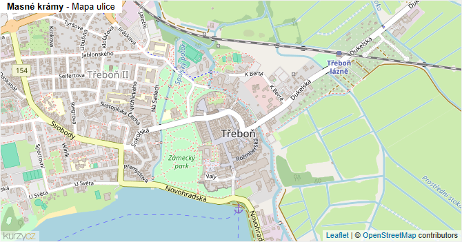 Masné krámy - mapa ulice