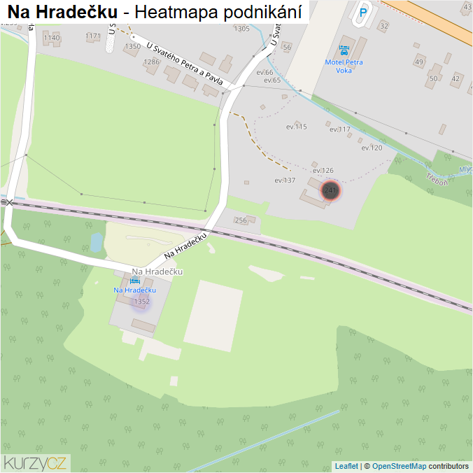 Mapa Na Hradečku - Firmy v ulici.