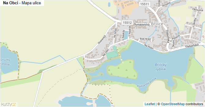 Na Obci - mapa ulice