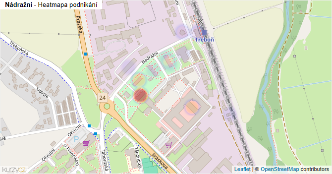 Nádražní - mapa podnikání