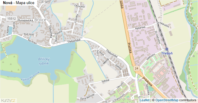 Nová - mapa ulice