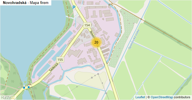 Novohradská - mapa firem