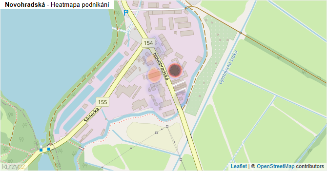 Novohradská - mapa podnikání