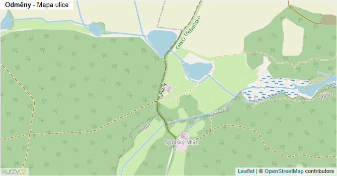 Odměny - mapa ulice