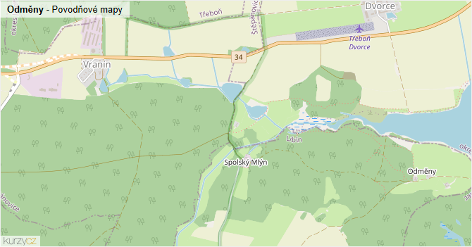 Odměny - záplavové mapy stoleté vody