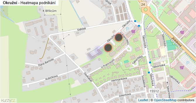 Okružní - mapa podnikání