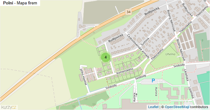 Polní - mapa firem
