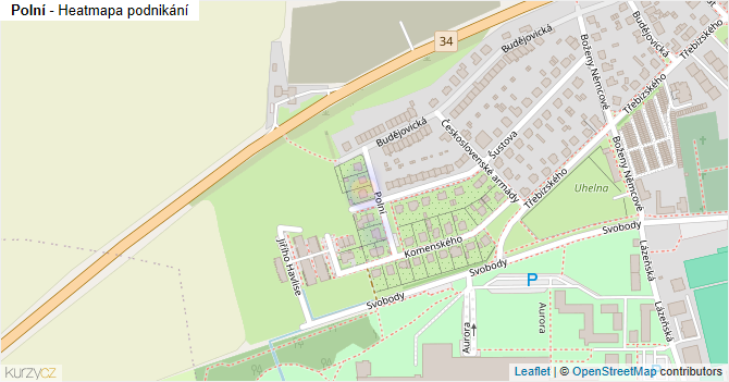 Polní - mapa podnikání