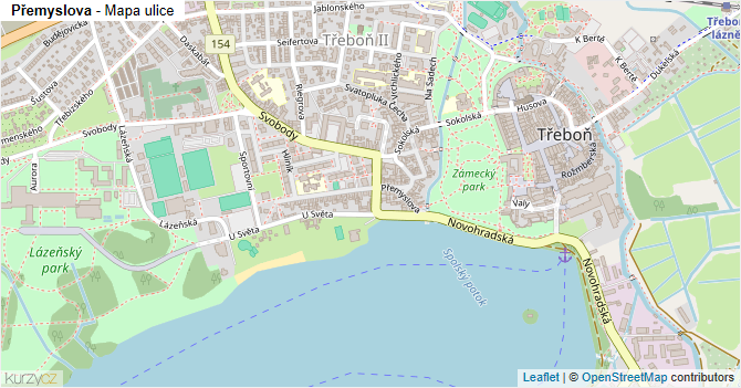 Přemyslova - mapa ulice