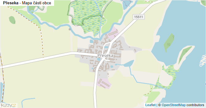 Přeseka - mapa části obce