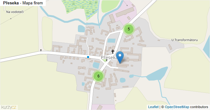 Přeseka - mapa firem