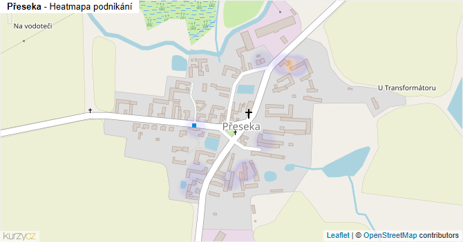 Přeseka - mapa podnikání