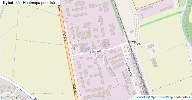 Rybářská - mapa podnikání
