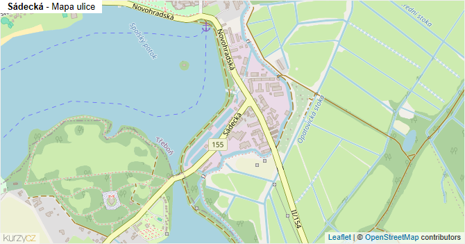 Sádecká - mapa ulice