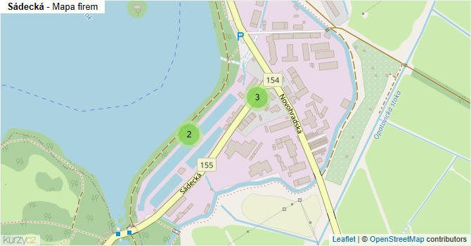 Sádecká - mapa firem