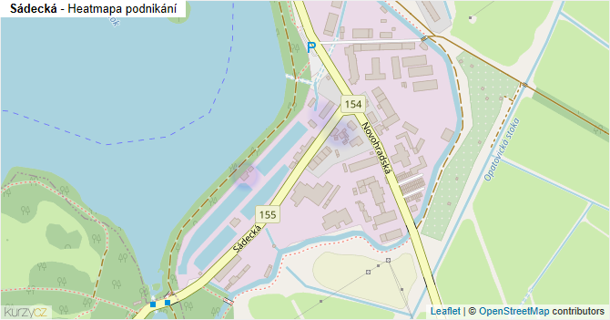 Sádecká - mapa podnikání