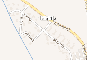 Sídliště v obci Třeboň - mapa ulice
