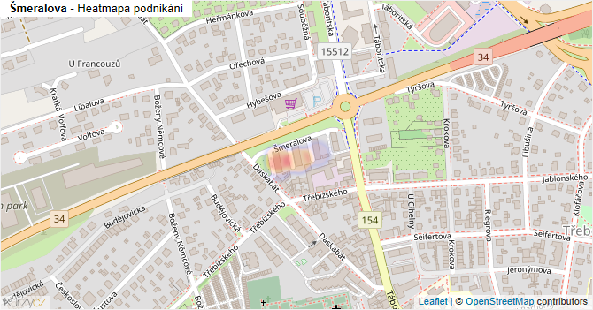 Šmeralova - mapa podnikání