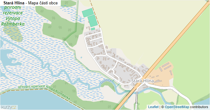 Stará Hlína - mapa části obce