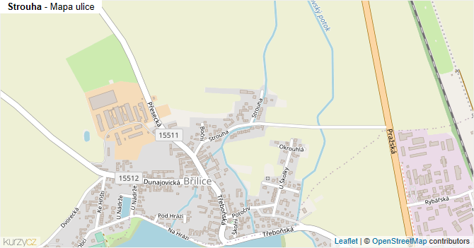 Strouha - mapa ulice