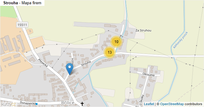 Strouha - mapa firem