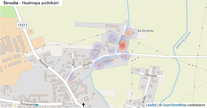 Strouha - mapa podnikání