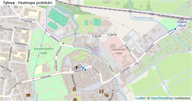 Tylova - mapa podnikání