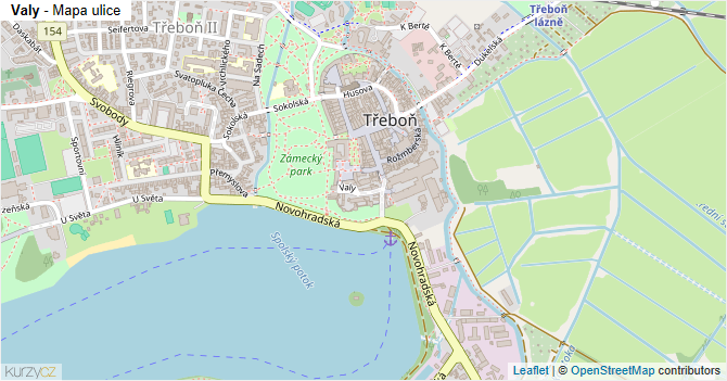 Valy - mapa ulice