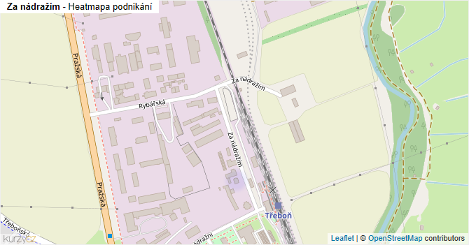 Za nádražím - mapa podnikání