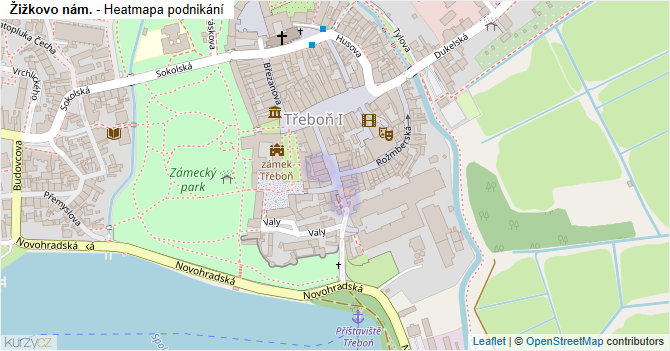 Žižkovo nám. - mapa podnikání
