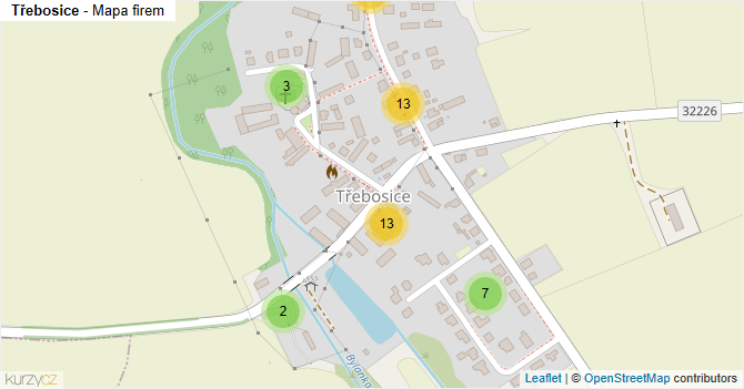 Třebosice - mapa firem
