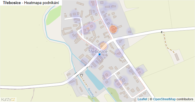 Třebosice - mapa podnikání