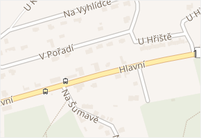 Hlavní v obci Třebotov - mapa ulice