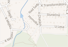 Homolka v obci Třebotov - mapa ulice