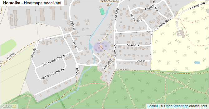 Homolka - mapa podnikání